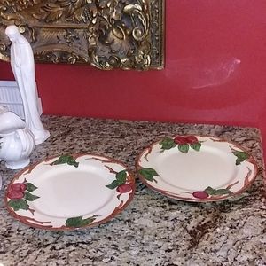 1014 Set of 2 Franciscan Apple Plates  10.5" Dinner Plate